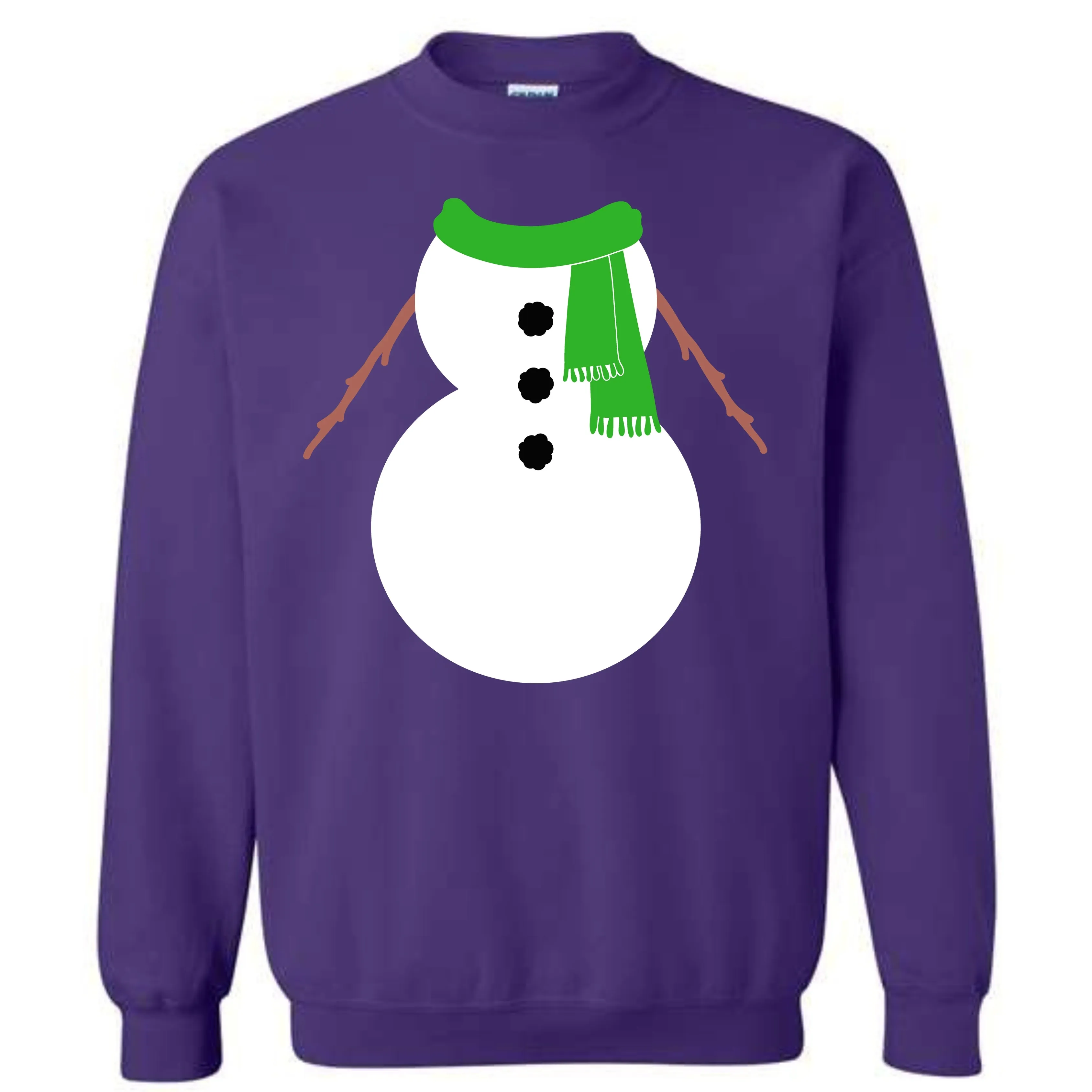 Christmas Green Snowman Suit Costume Crewneck Sweatshirt