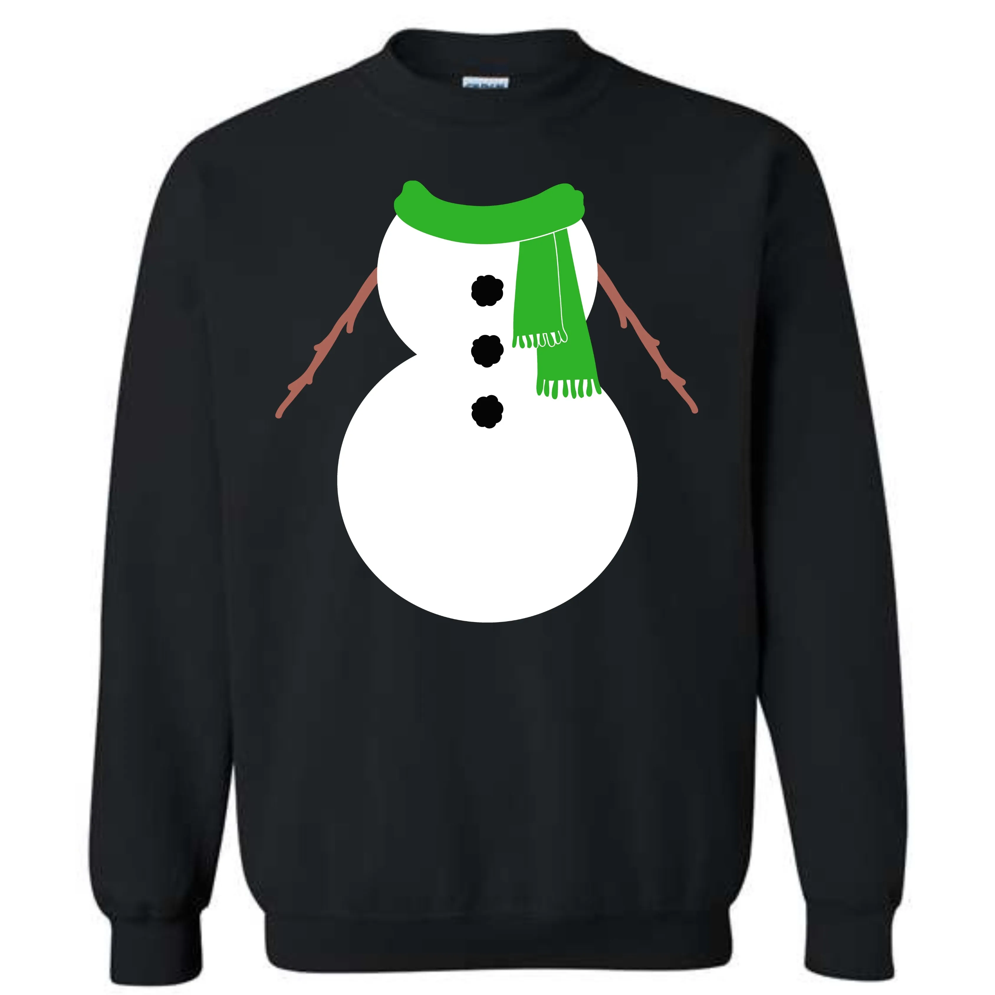 Christmas Green Snowman Suit Costume Crewneck Sweatshirt