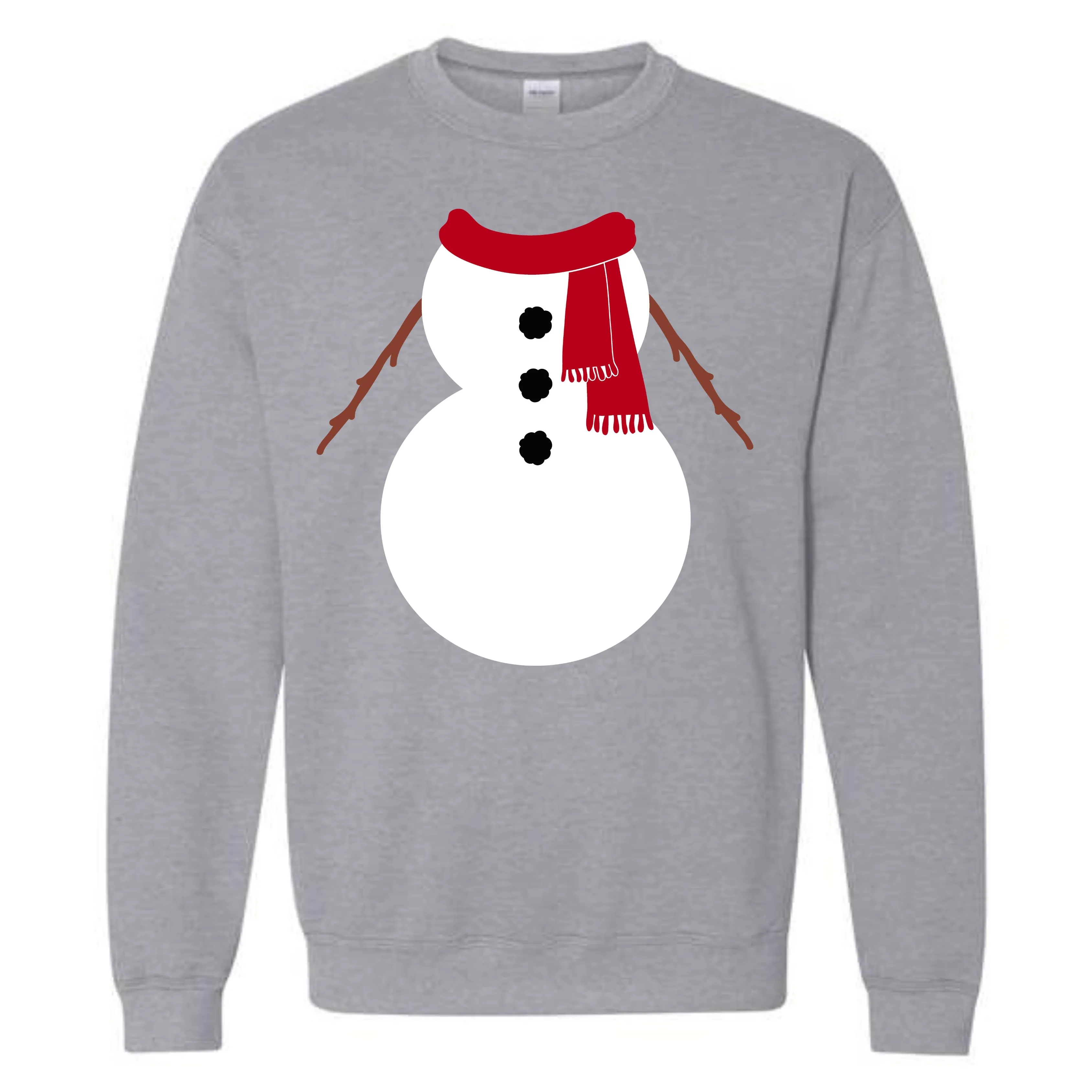 Christmas Red Snowman Suit Costume Crewneck Sweatshirt