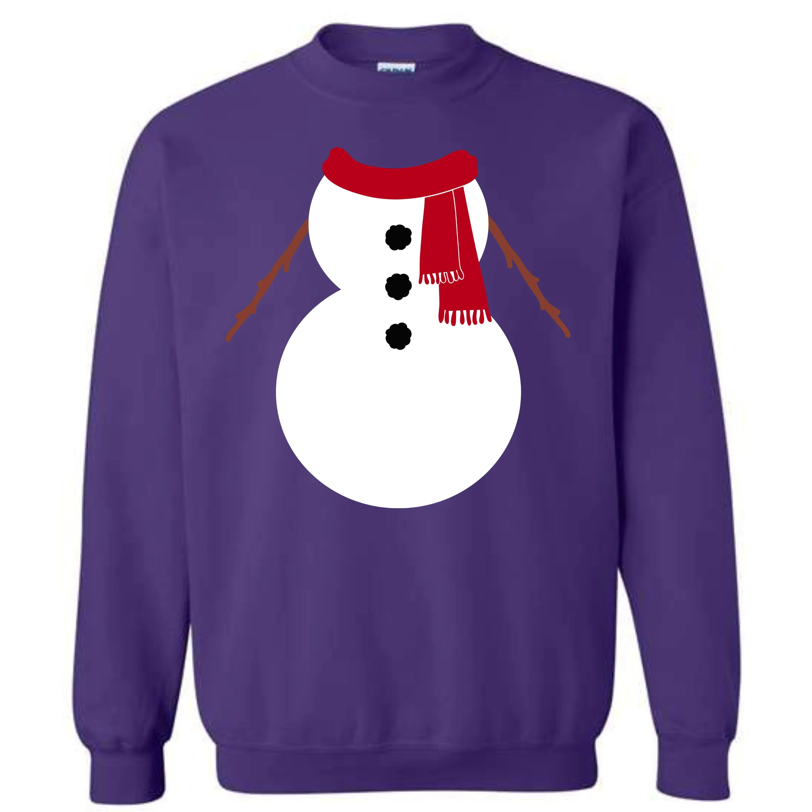 Christmas Red Snowman Suit Costume Crewneck Sweatshirt