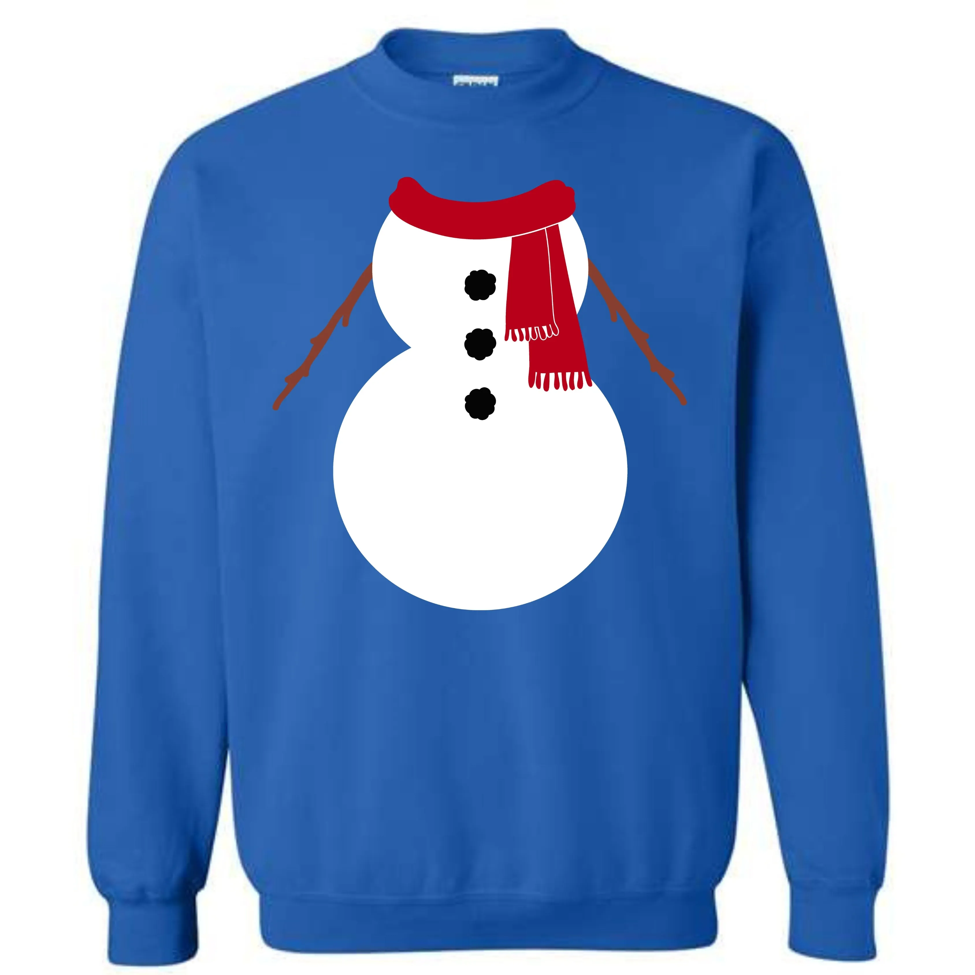 Christmas Red Snowman Suit Costume Crewneck Sweatshirt