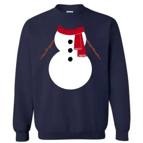 Christmas Red Snowman Suit Costume Crewneck Sweatshirt