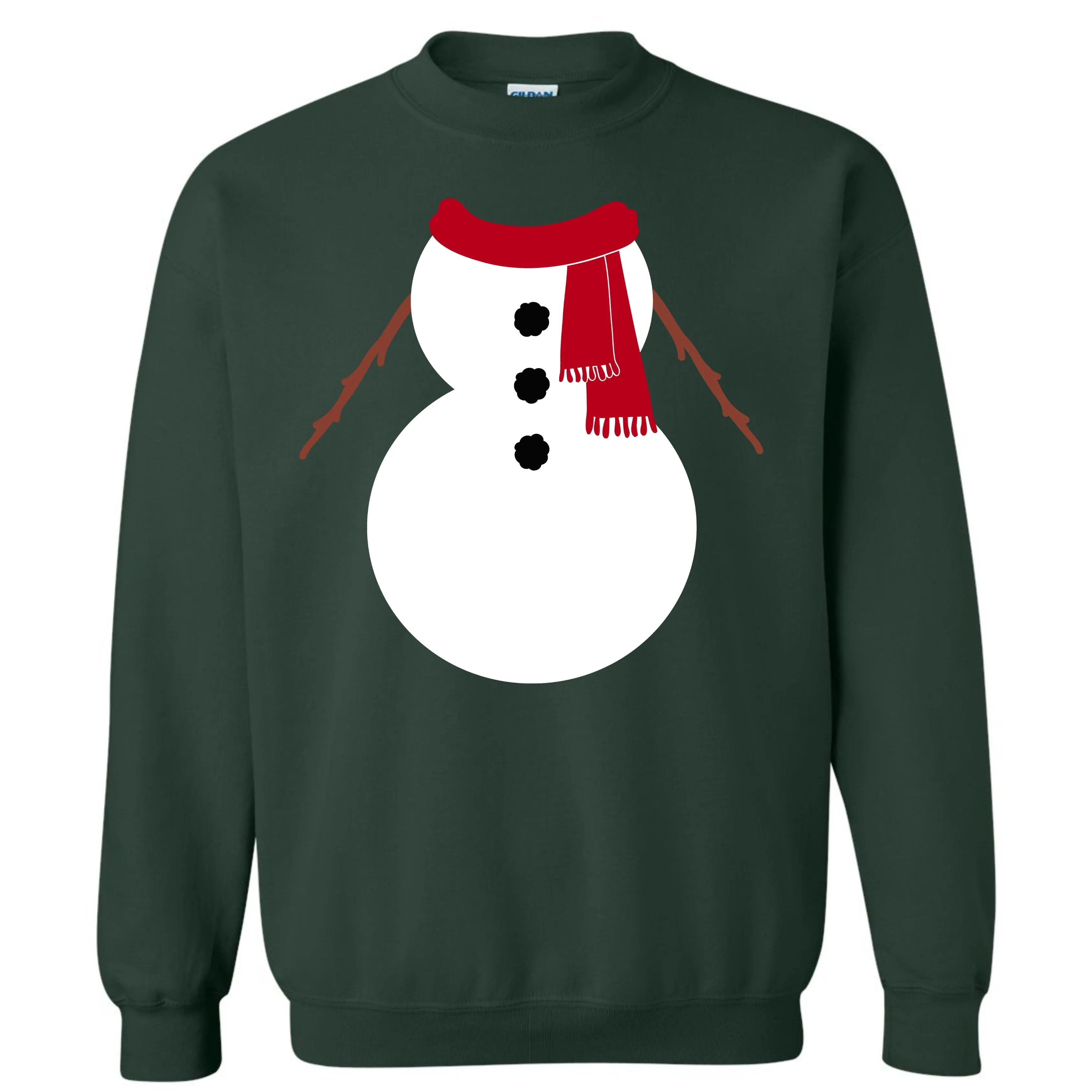 Christmas Red Snowman Suit Costume Crewneck Sweatshirt