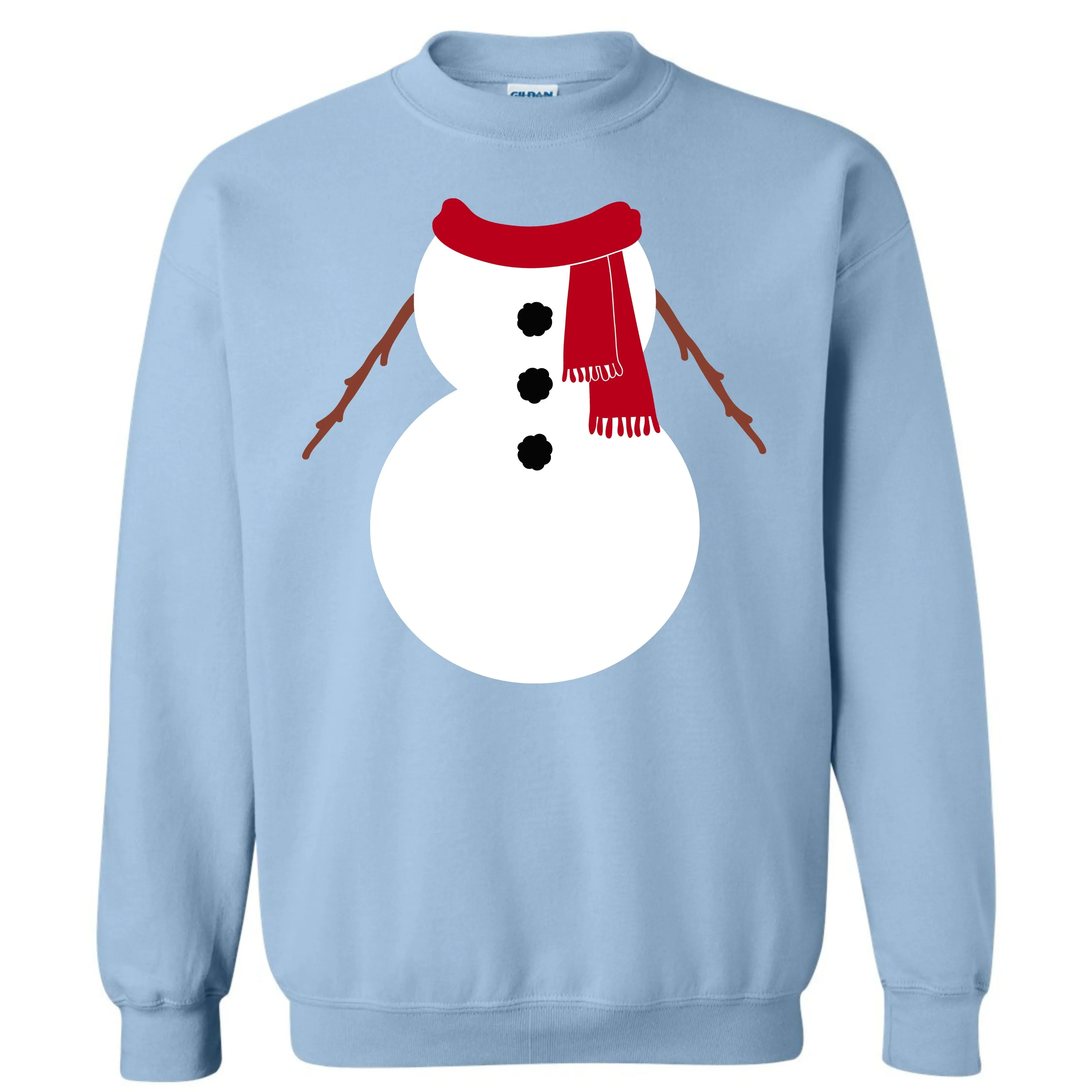 Christmas Red Snowman Suit Costume Crewneck Sweatshirt