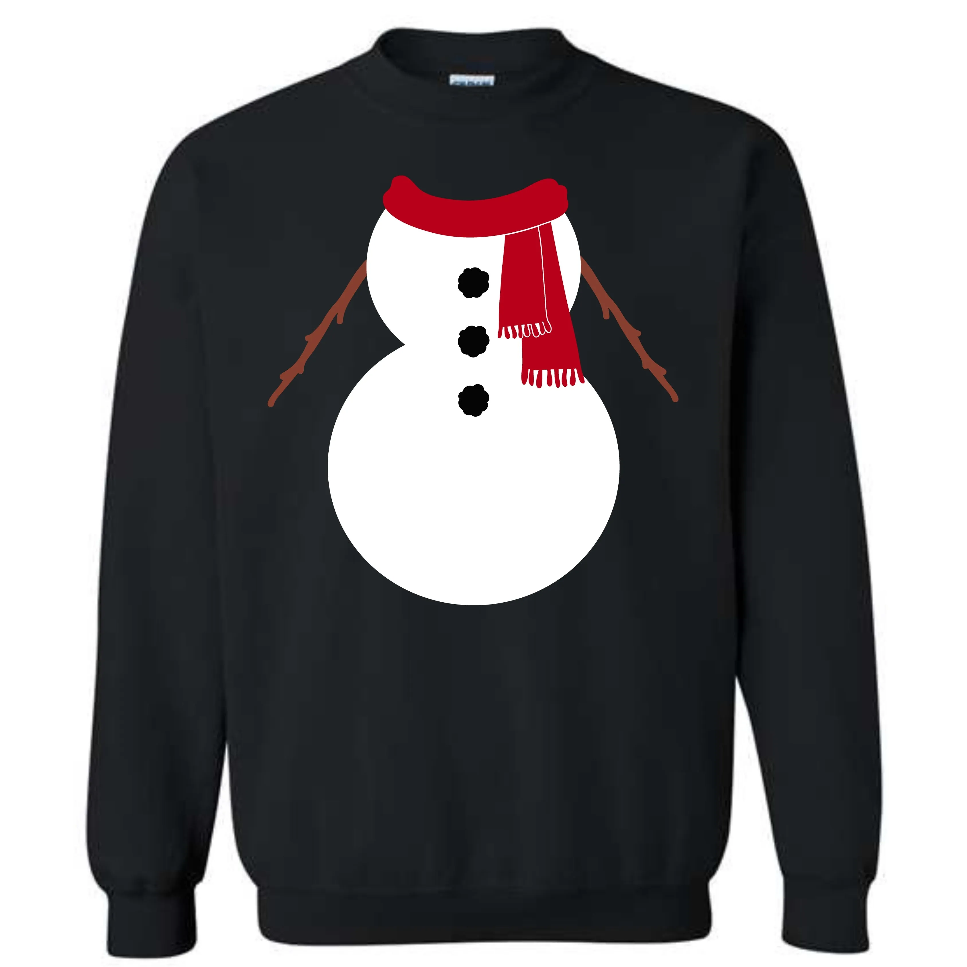 Christmas Red Snowman Suit Costume Crewneck Sweatshirt