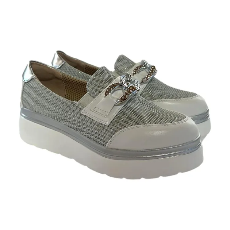 Cinzia Soft CI1022 Mocassino Platform Grigio
