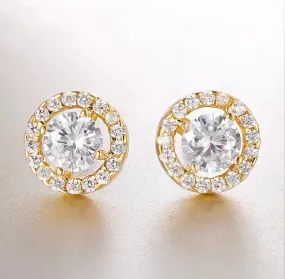 Classic Stud Gold Diamond Earrings