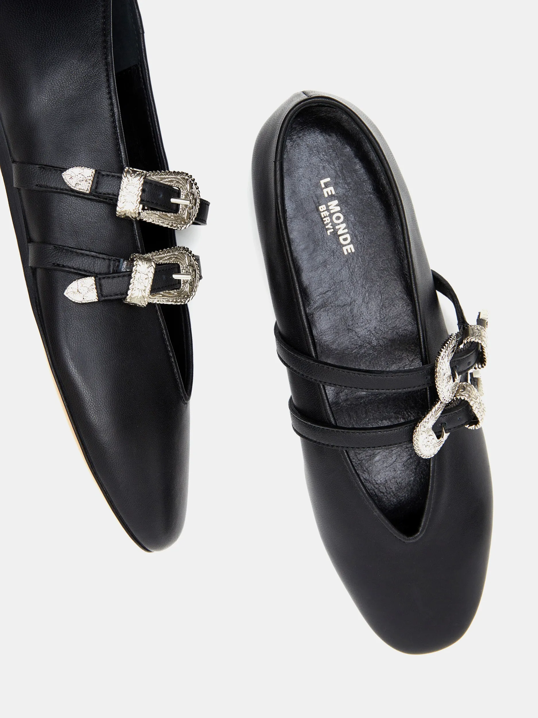 Claudia Slipper / Black Leather