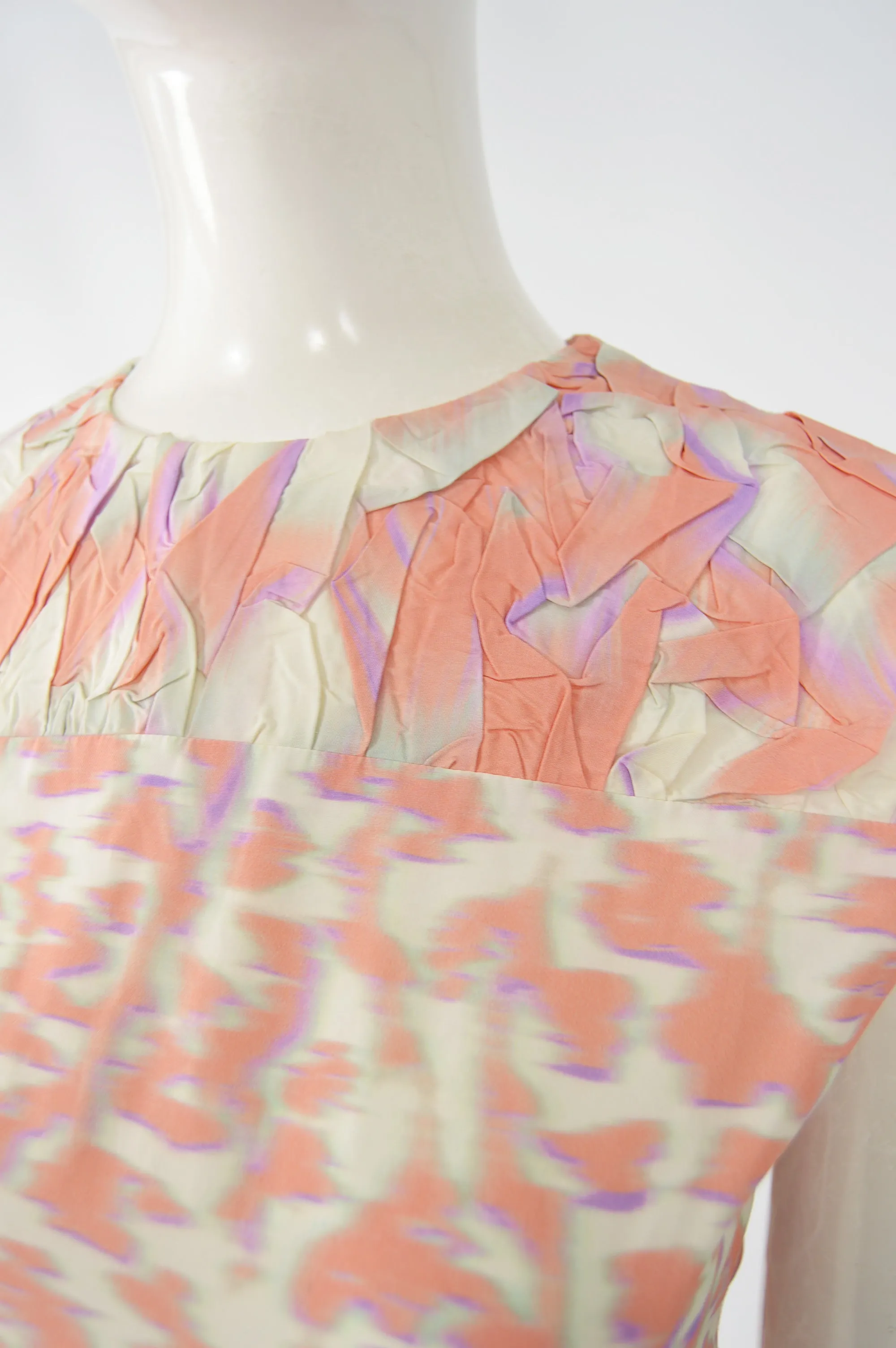 Cloqué Graphic Print Peach & Purple, Spring 2014