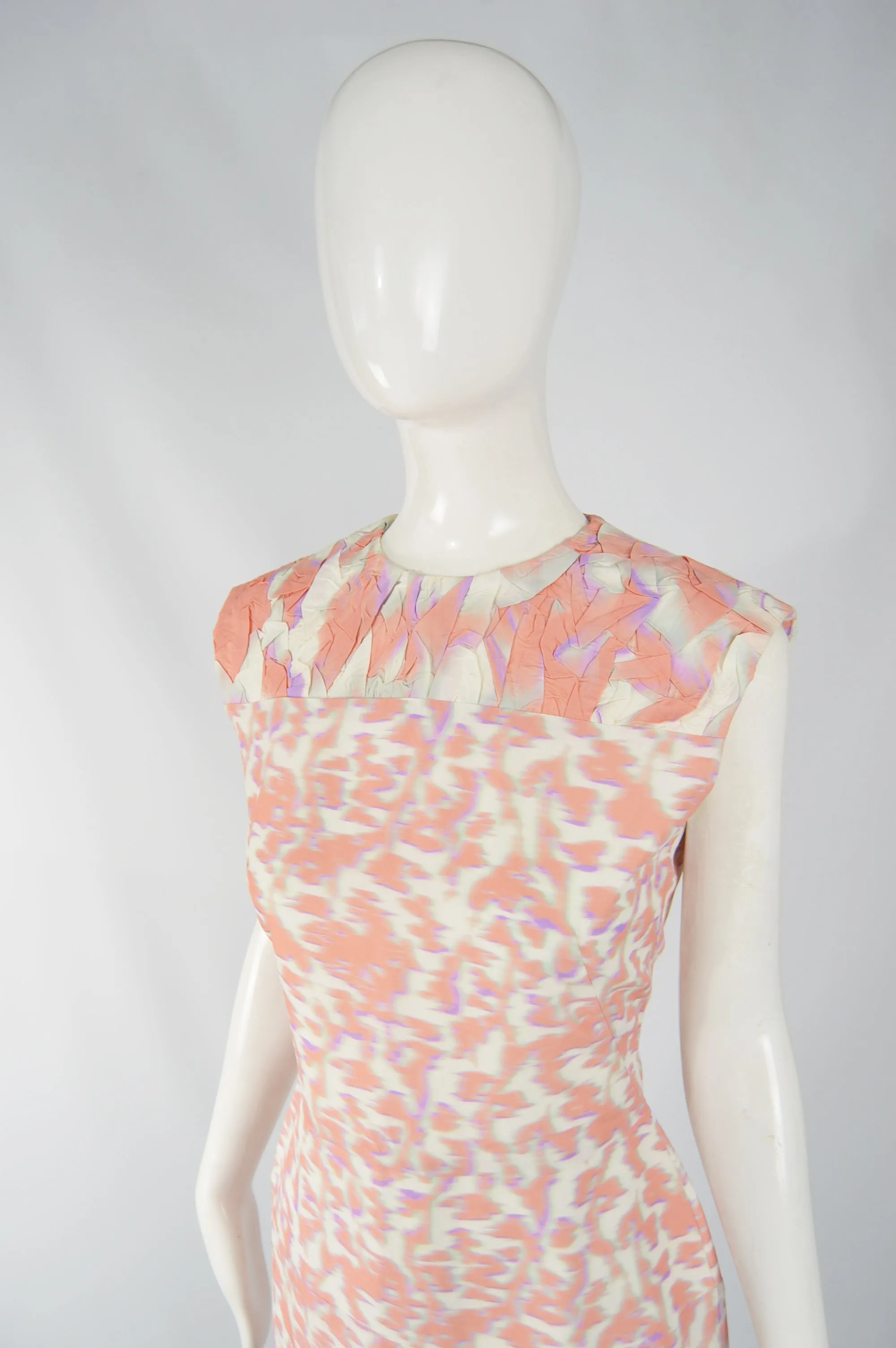 Cloqué Graphic Print Peach & Purple, Spring 2014