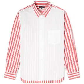 Comme des Garcons Homme Plus Multi Stripe Sleeve ShirtWhite & Red G Pattern