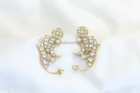 Contemporary Designer Jadau Studs - Clear