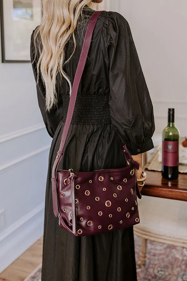 Cosmopolitan Chic Faux Leather Crossbody in Windsor Wine