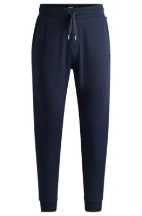 Cotton-terry tracksuit bottoms with double monogram