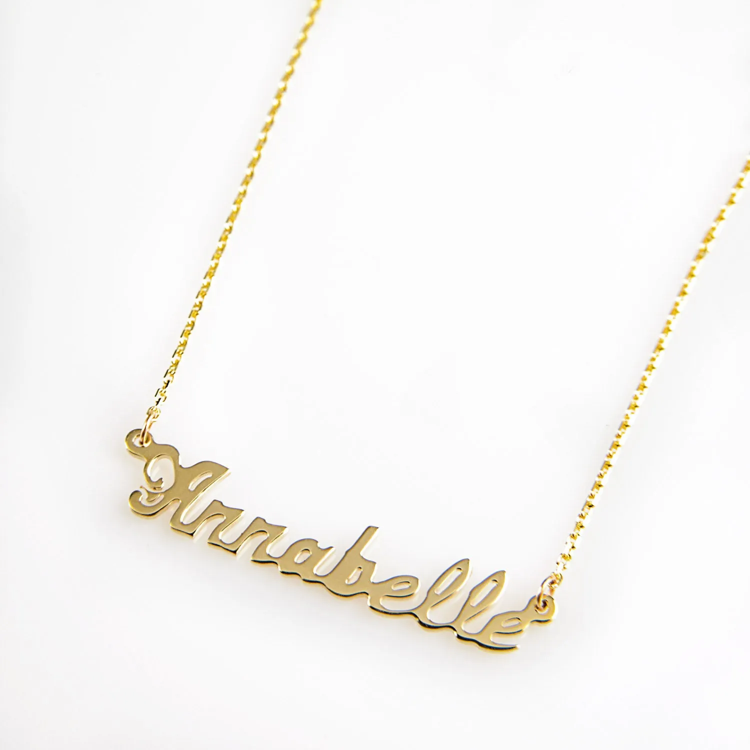 CUSTOM CURSIVE NAMEPLATE NECKLACE