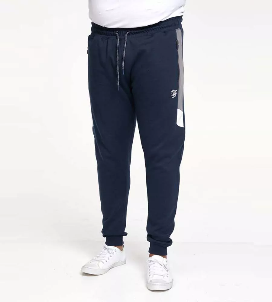 D555 Big Mens Couture Jogger With Cut and Sew Panels (KENNETH)