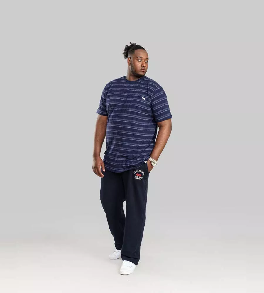 D555 Mens Navy Jogger With Embroidery & Print (SALTASH-1)