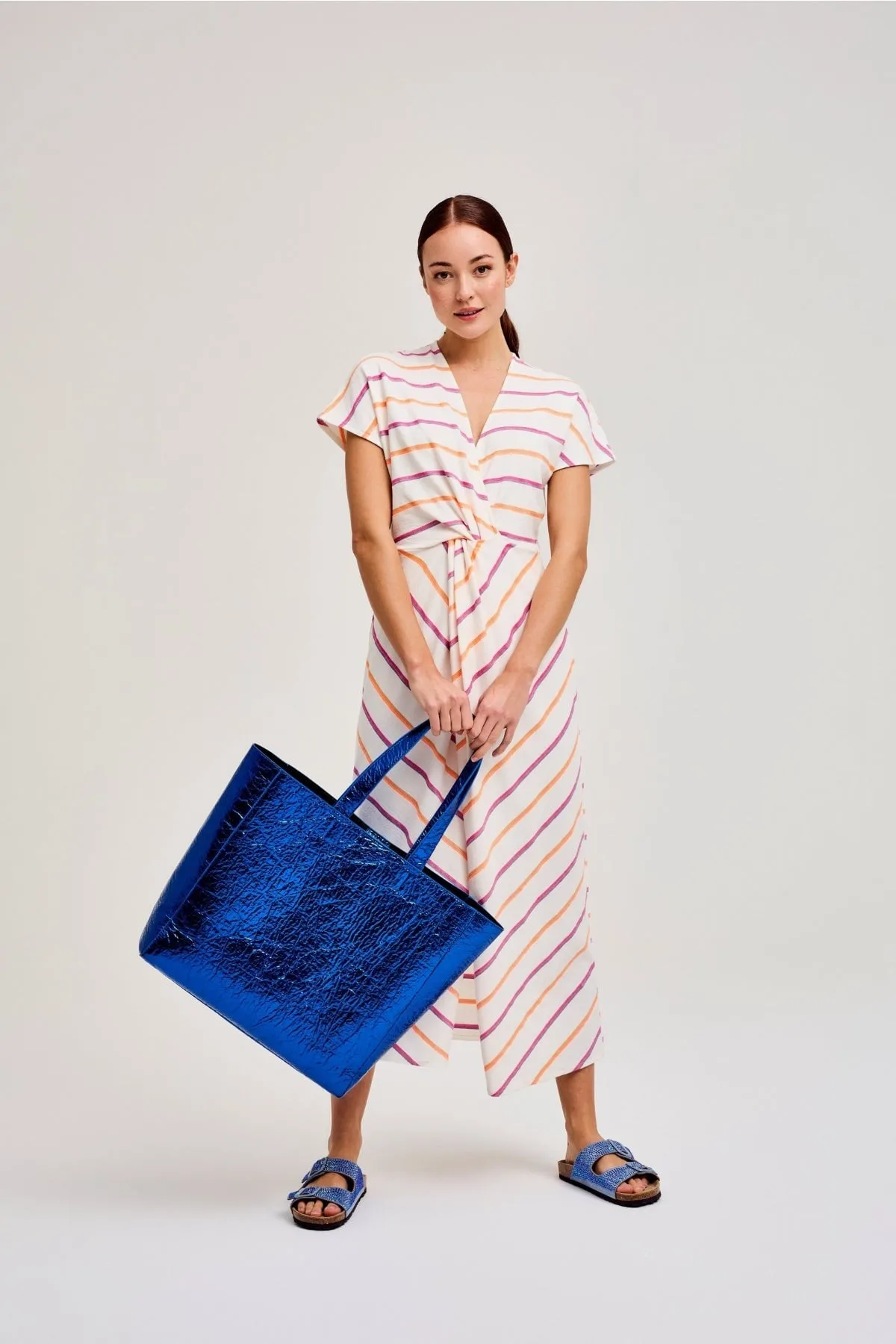 Demosi Striped Midi Dress