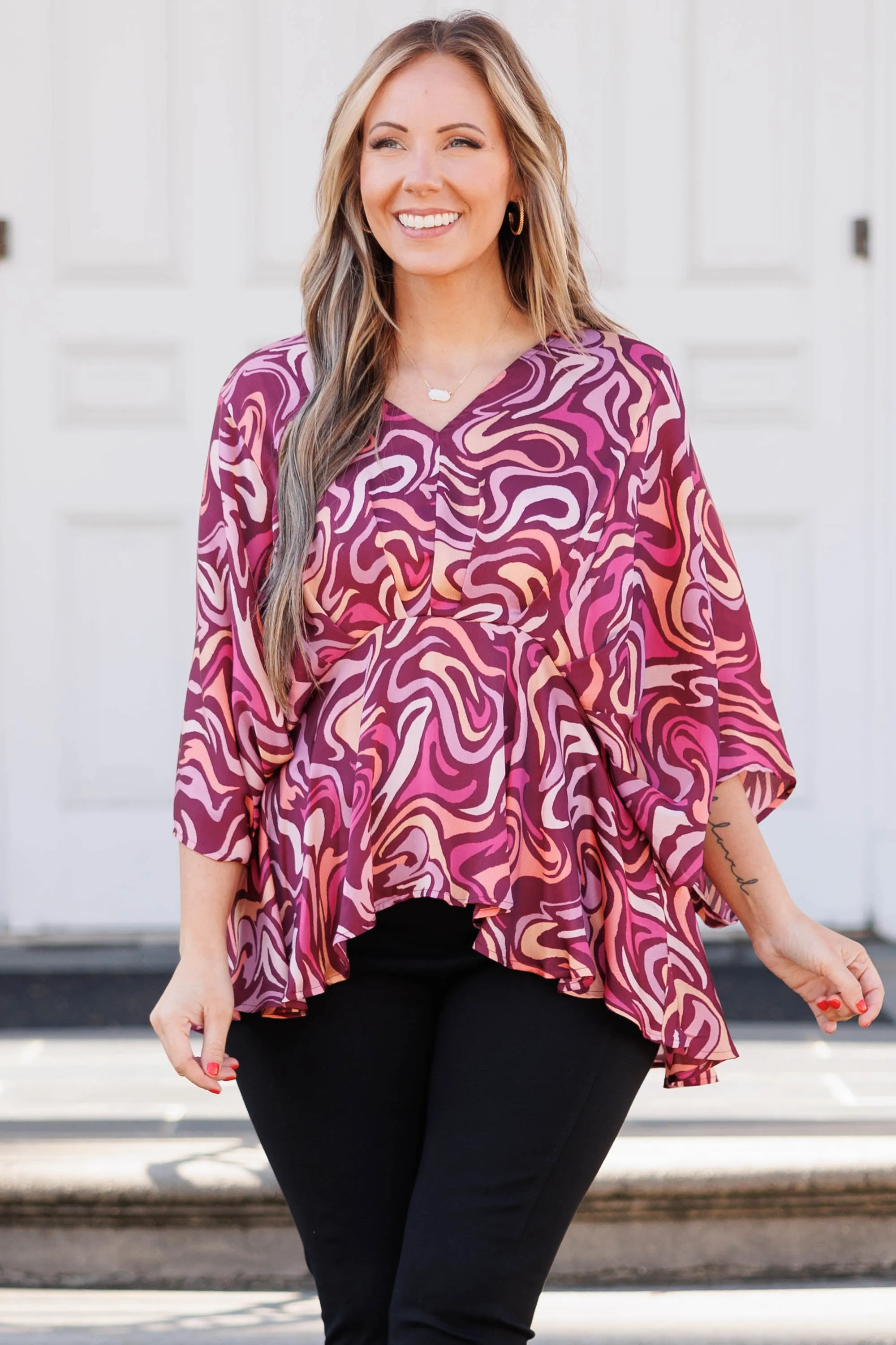 Divine Sights Top, Magenta