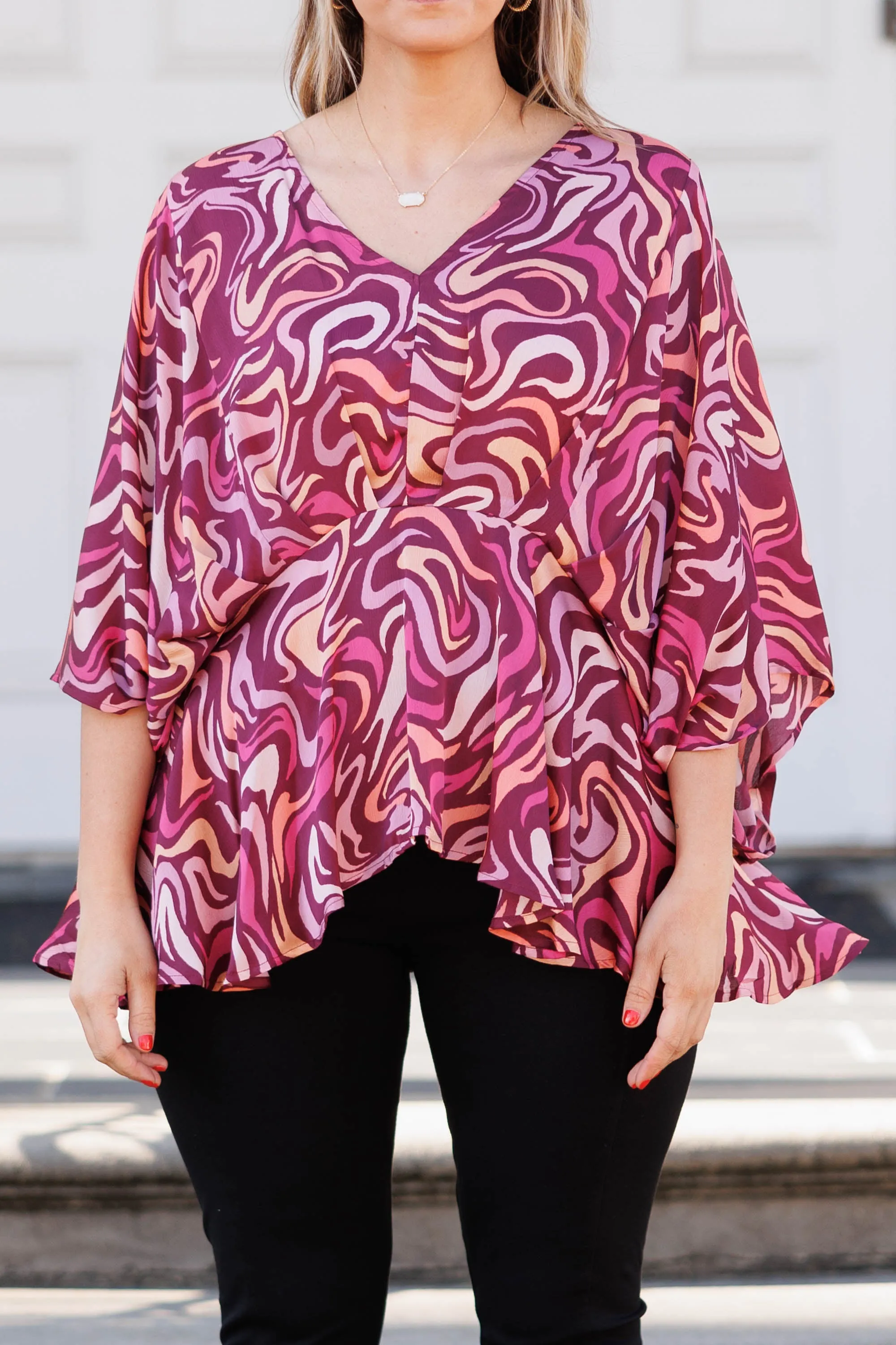 Divine Sights Top, Magenta