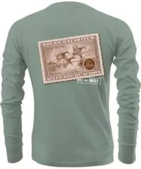 Ducks Unlimited Men's Long Sleeve Flying Stamp Graphic T-Shirt