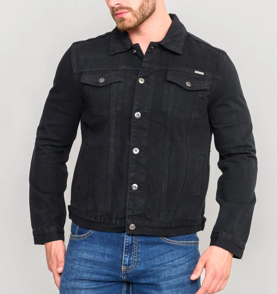 Duke Western Denim Trucker Jacket Black