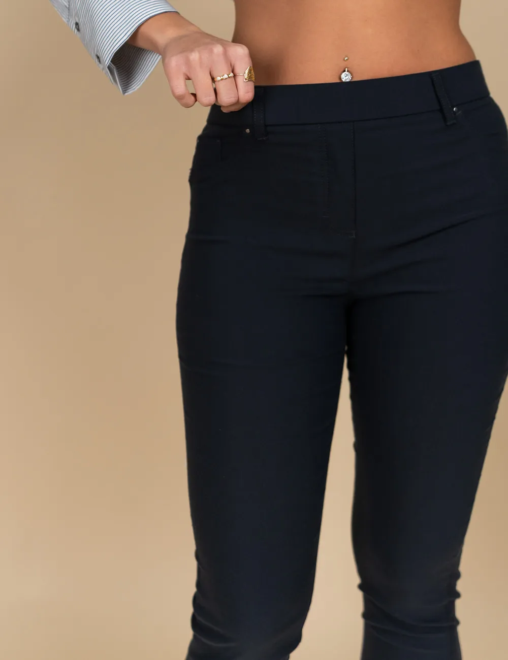 Elena Mirò - Pantaloni skinny power stretch in viscosa blu