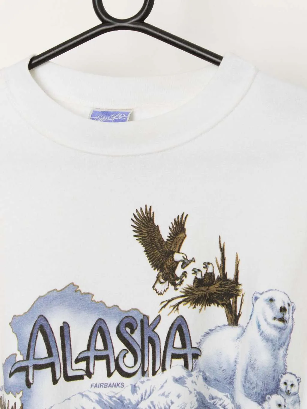 Epic vintage Alaska graphic sweatshirt in white – Large