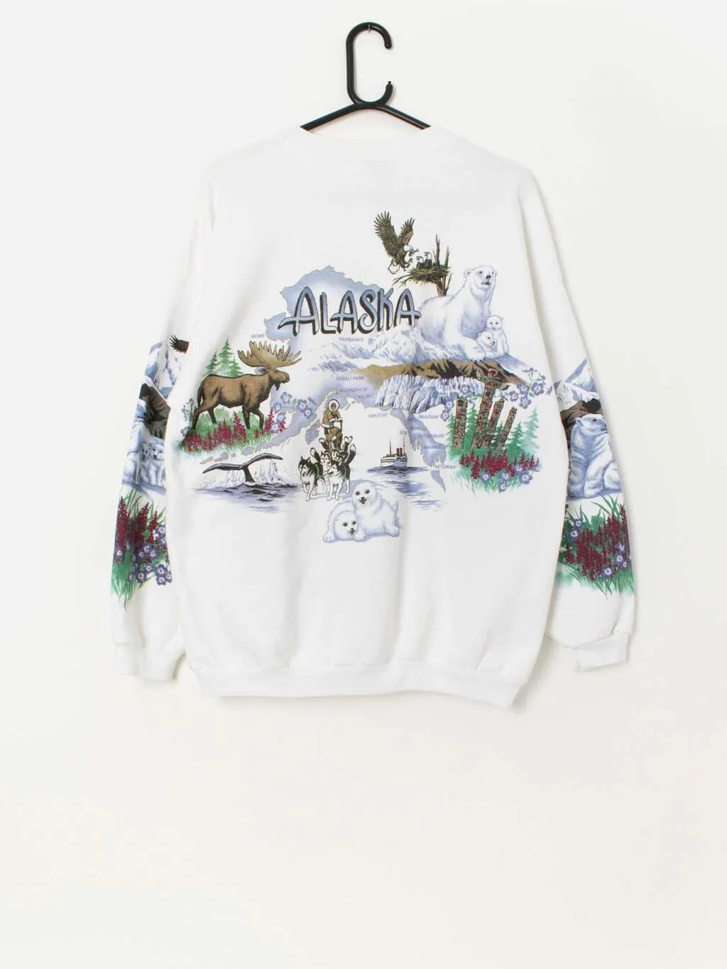 Epic vintage Alaska graphic sweatshirt in white – Large