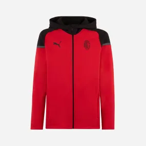 FELPA MILAN CASUALS 2023/24 CON ZIP E CAPPUCCIO