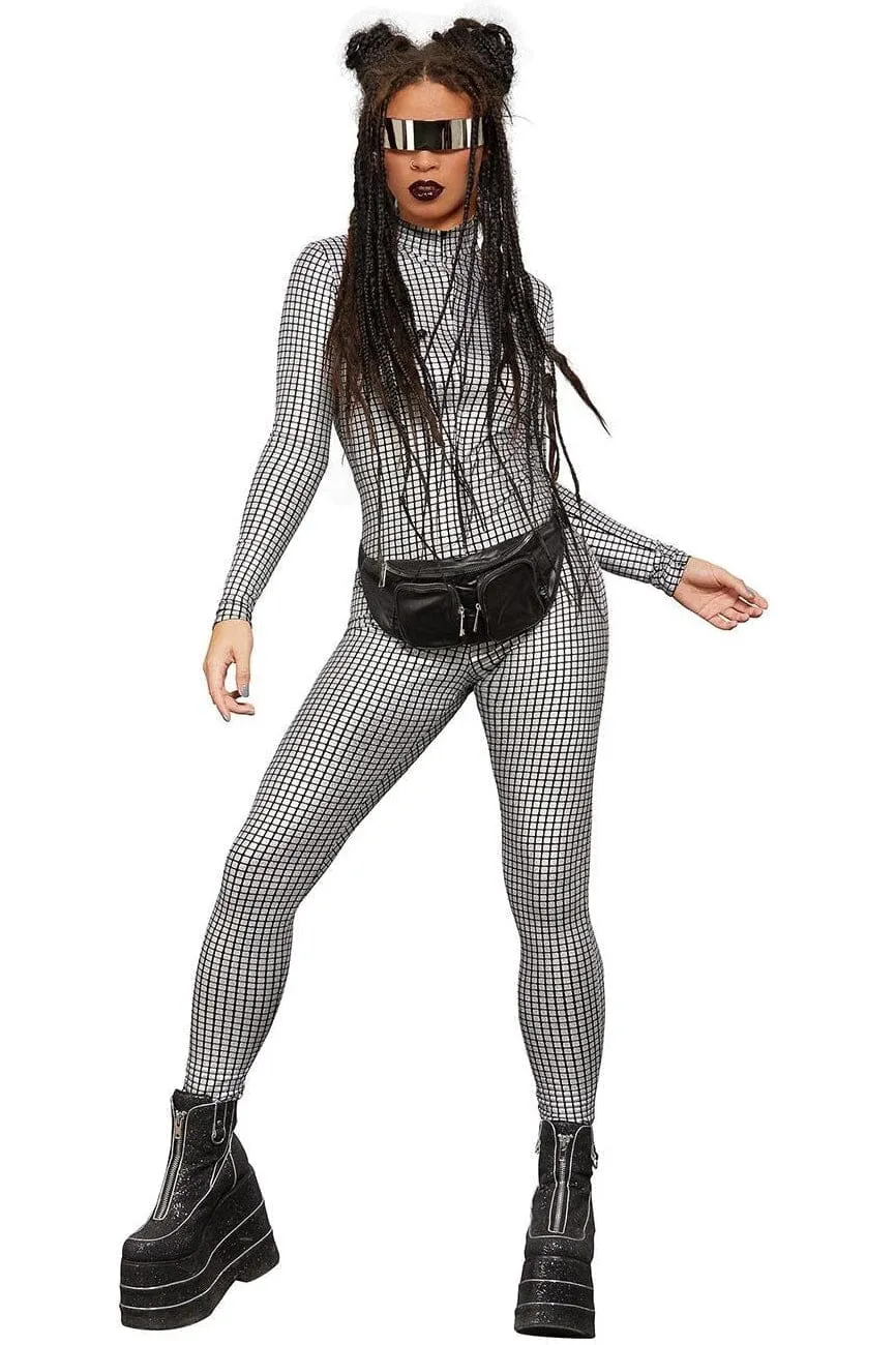 Fever Miss Whiplash Disco Holographic Costume