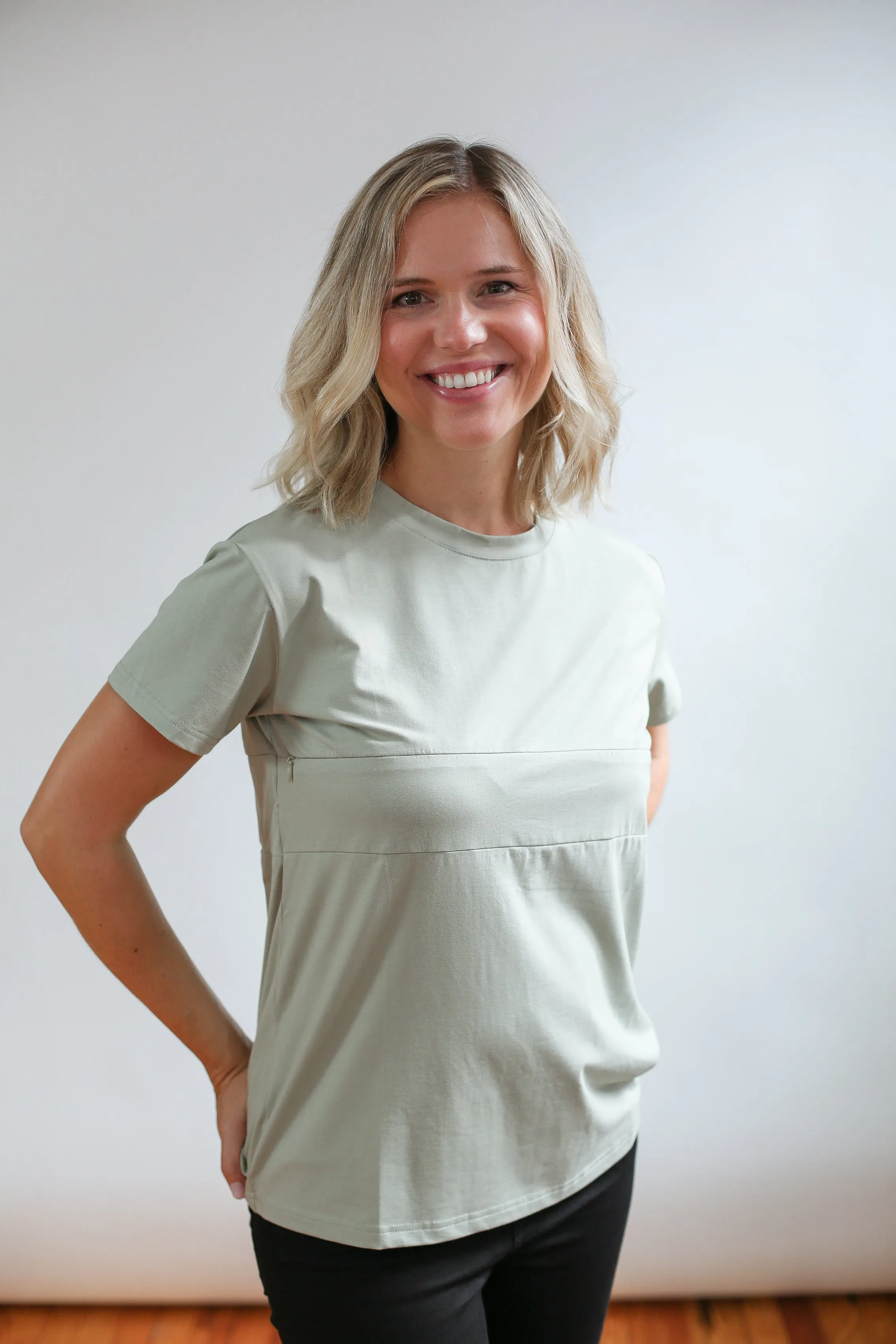 Full Zip Breastfeeding Tee