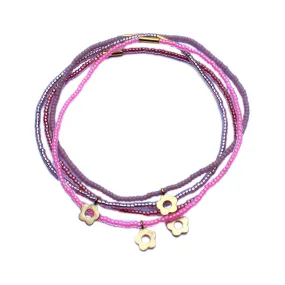 Garden Bracelets / set 4 - Rose