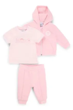 Gift-boxed three-piece tracksuit for babies