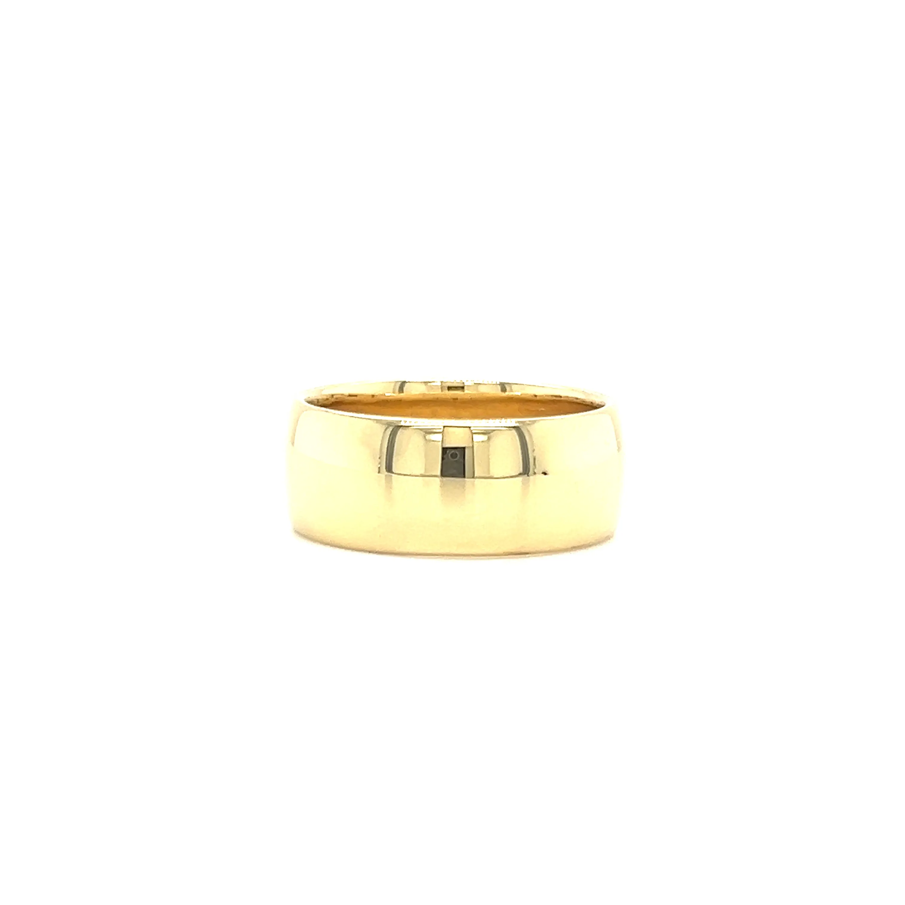 Half Round 8mm Ring with Standard Fit in 14K Yellow Gold