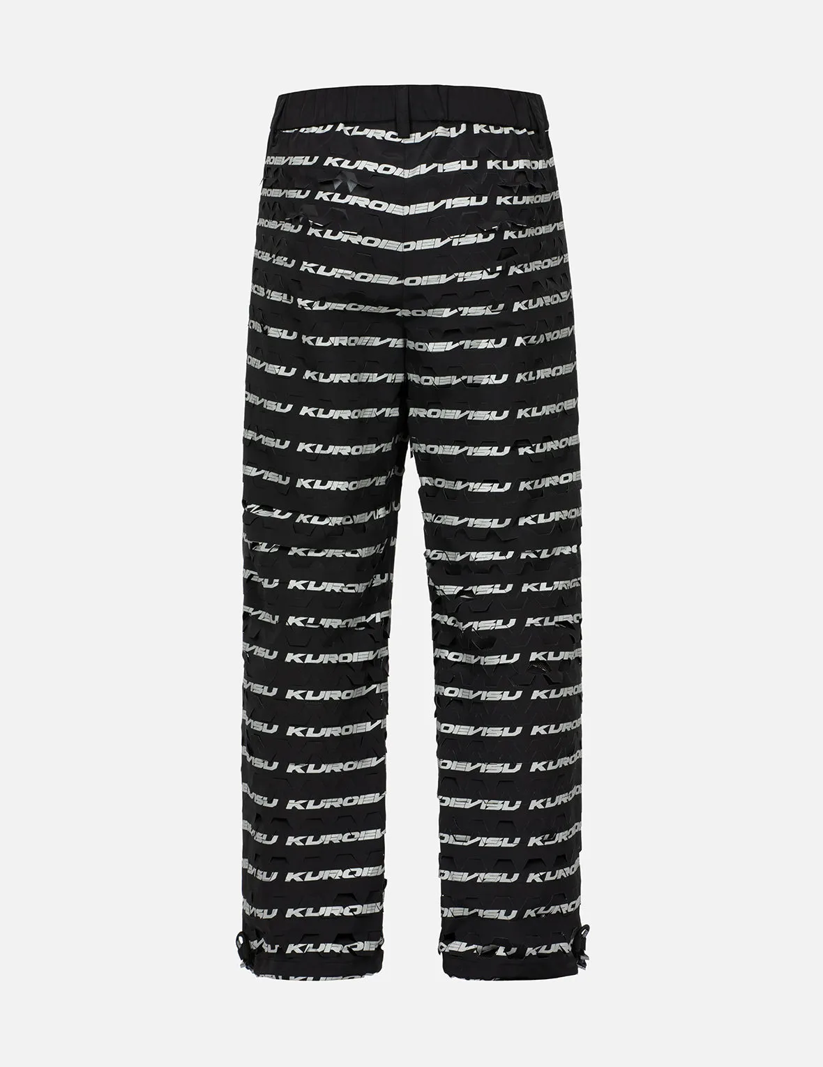 Hexagon Laser Cut Allover Print Regular Fit Pants