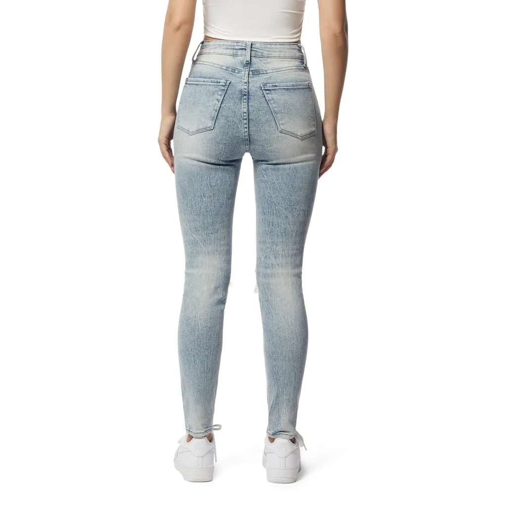 High Rise Super Skinny Racing Jeans - Lowell Blue