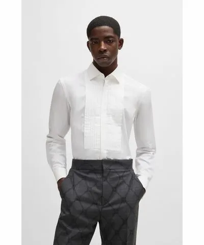 Hugo Slim-fit shirt in easy-iron cotton poplin