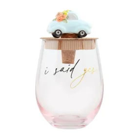 I Said Yes Wine Glass Set