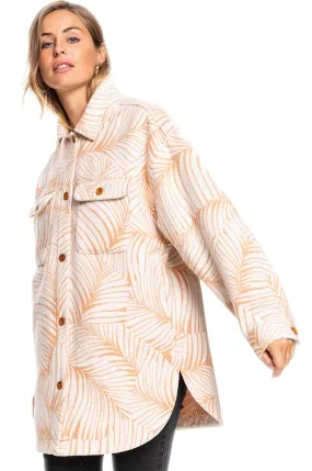 jacket Roxy Sound Of The Sea - CJJ8/Toast Palm Tree Dreams Jaquard - women´s