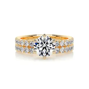 Jane Diamond Bridal Set -18K Yellow Gold