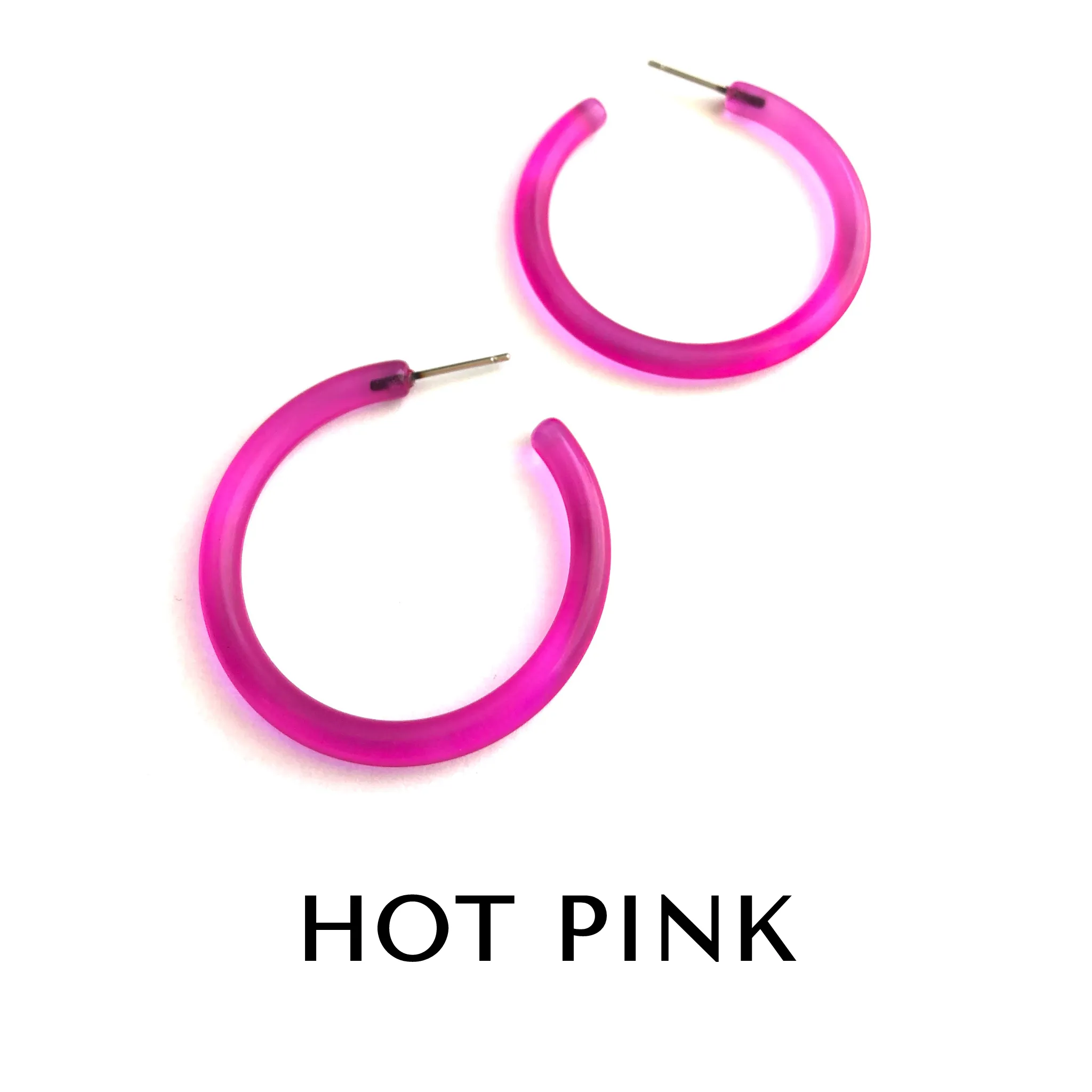 Jelly Tube Hoop Earrings - Large 1.5