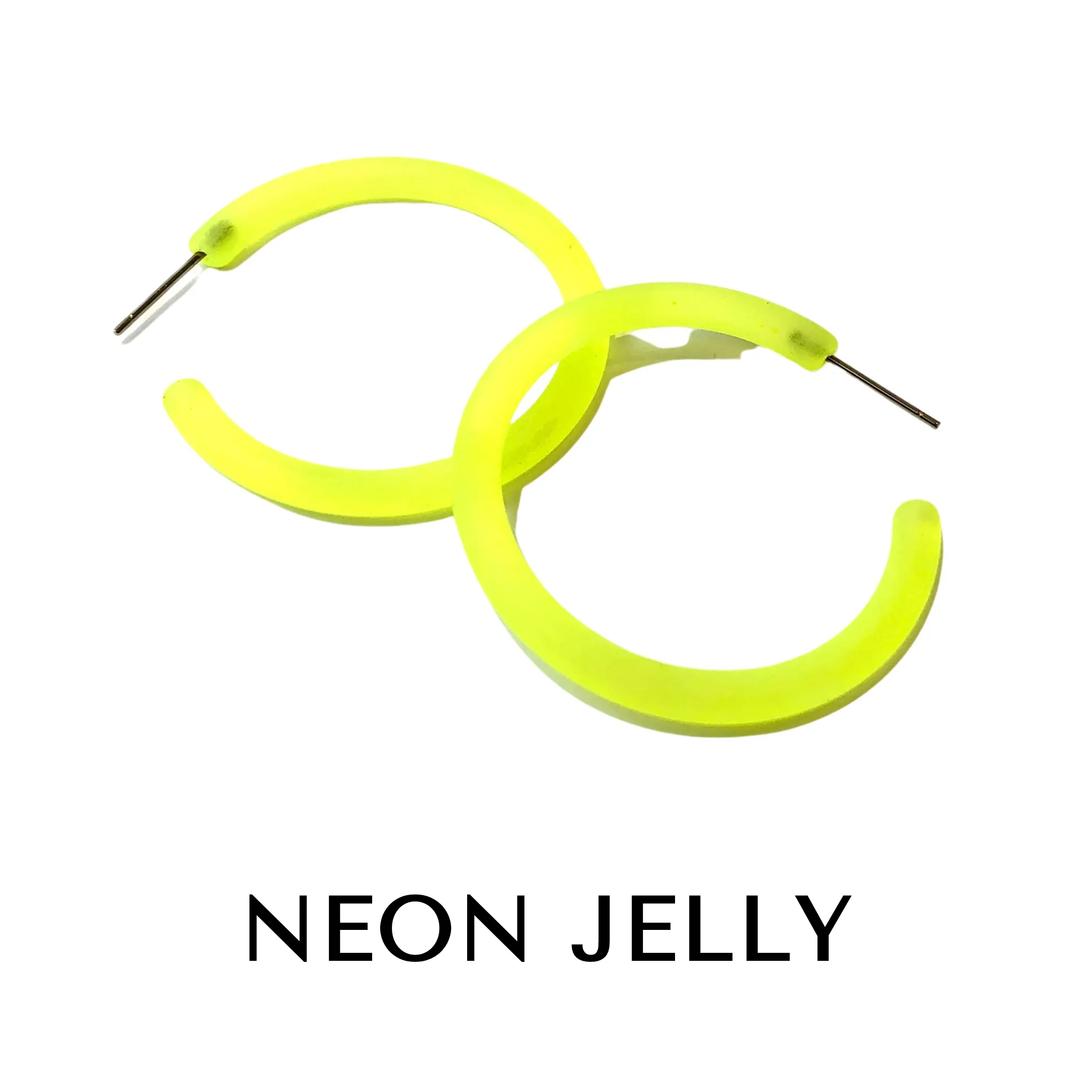 Jelly Tube Hoop Earrings - Large 1.5