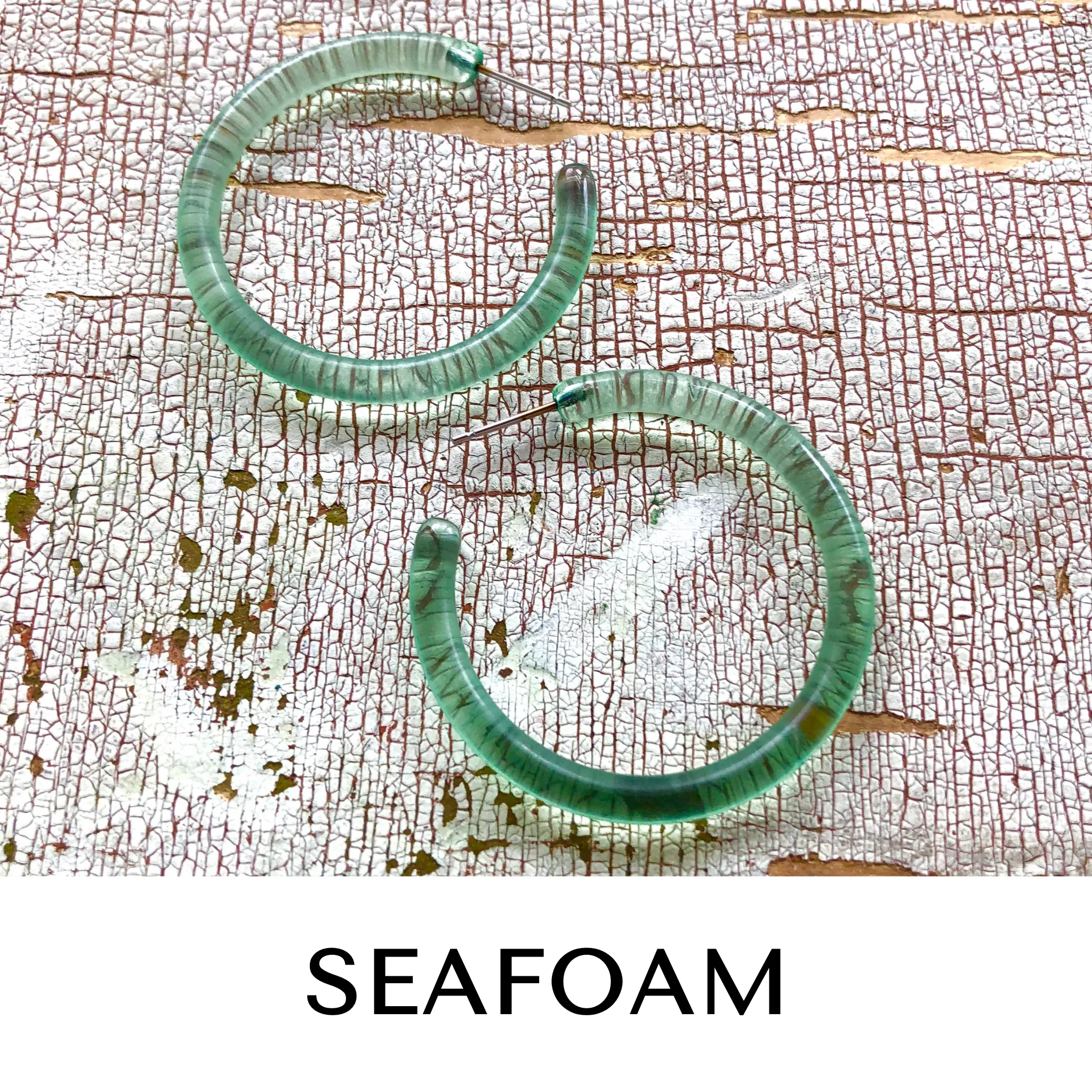 Jelly Tube Hoop Earrings - Large 1.5