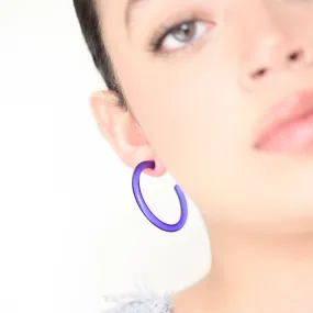 Jelly Tube Hoop Earrings - Large 1.5