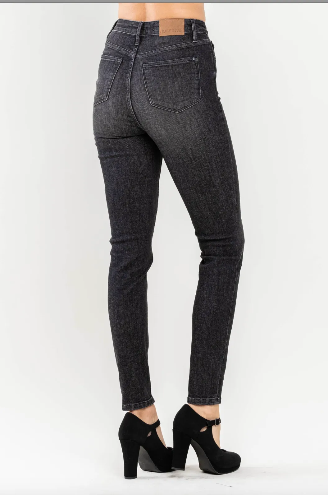 Judy Blue Tummy Control Black Wash Skinny Jeans