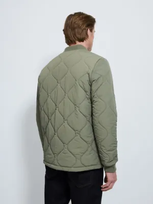 Khaki Quilted Lightweight Jacket | Men | George at ASDA