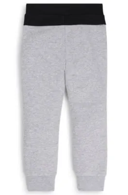 Kids' color-block tracksuit bottoms in fleece