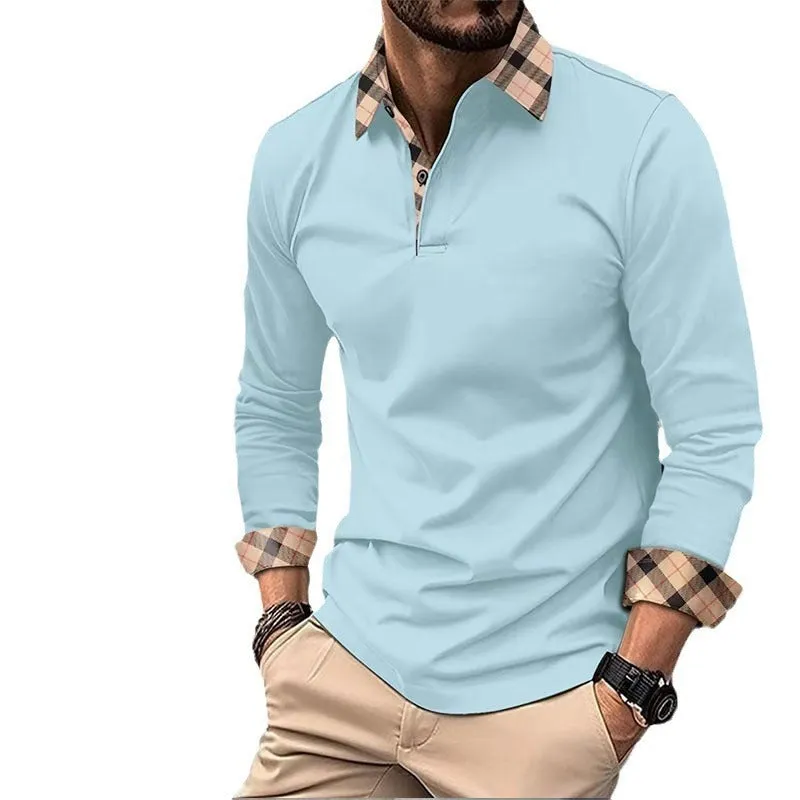 Lapel Slim Leisure Polo Top