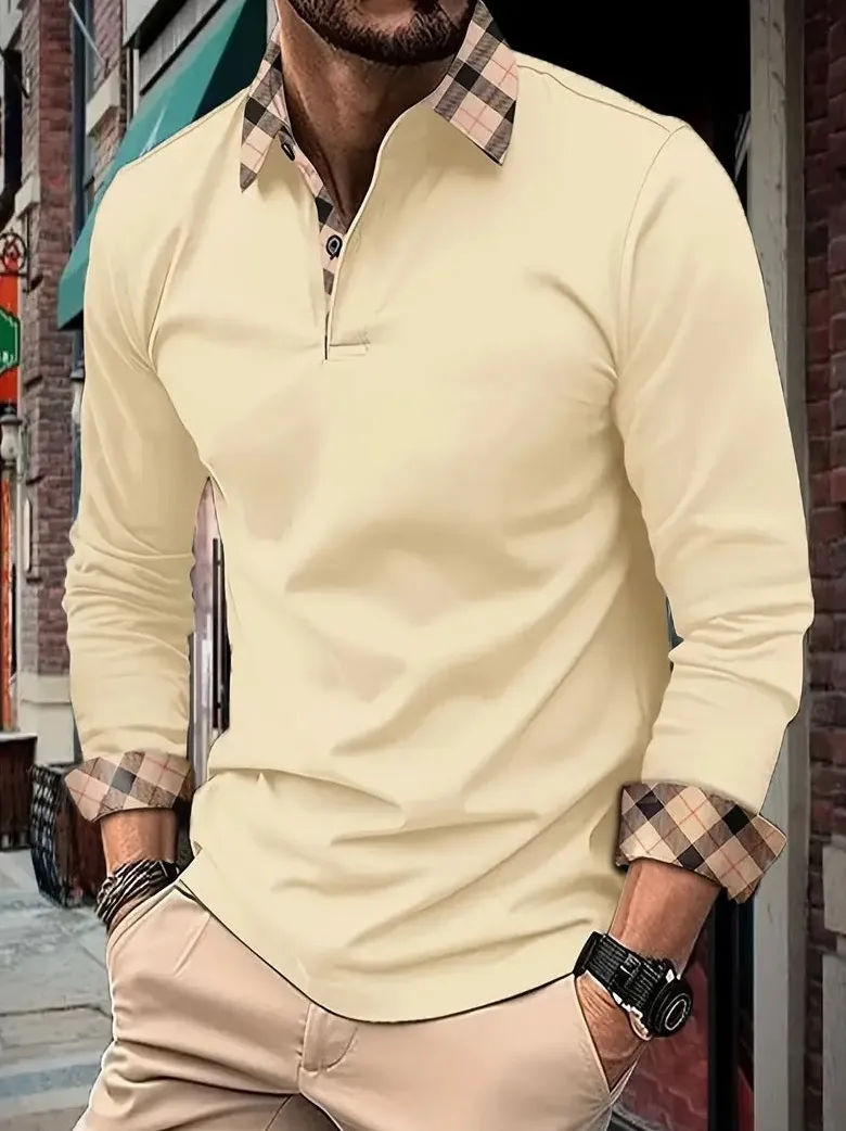 Lapel Slim Leisure Polo Top
